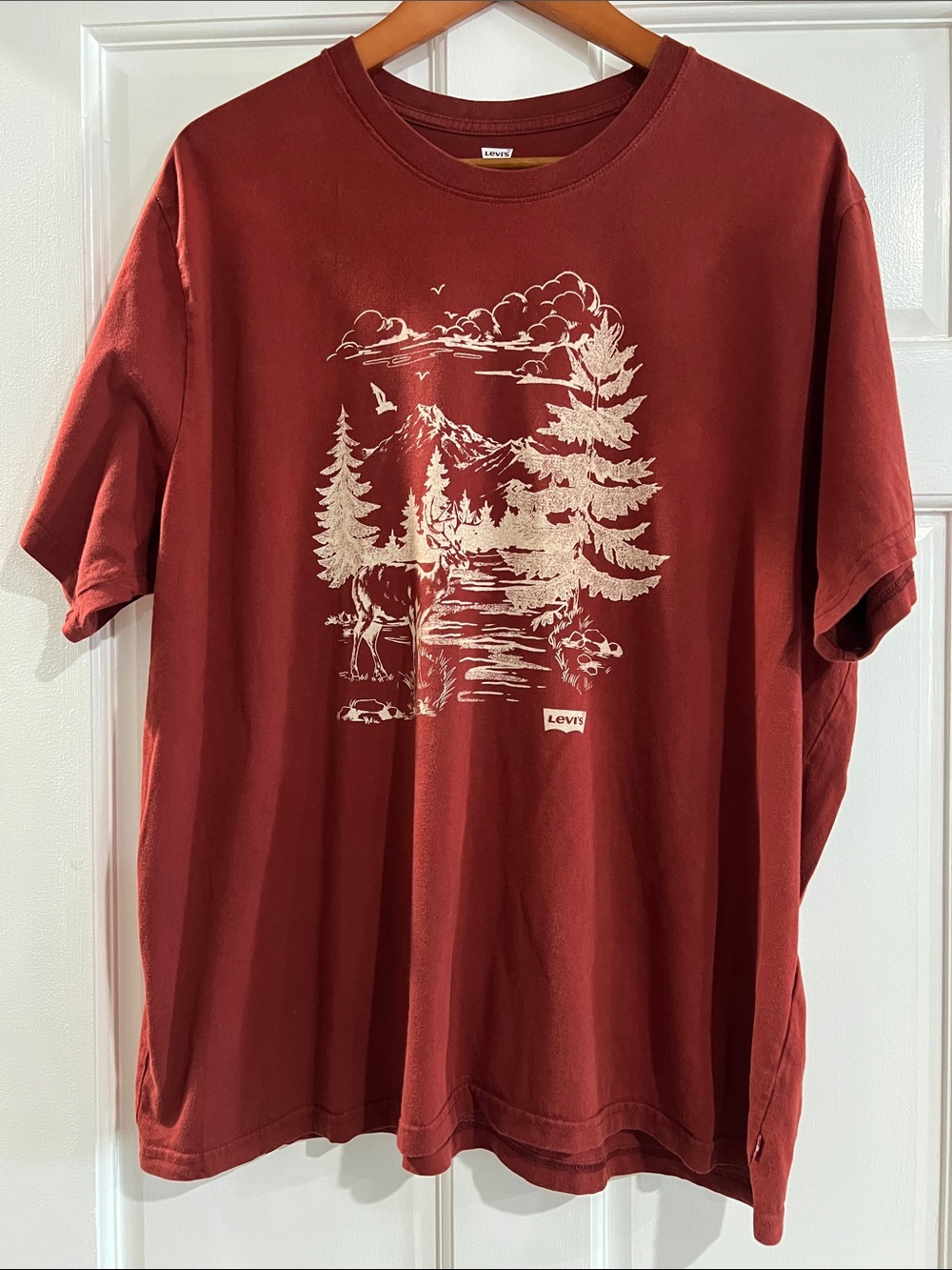 Levi's Men's Red Graphic Crewneck T-Shirt